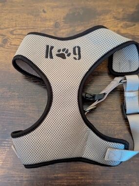 Top Paw K9 Gray & Black Mesh Comfort Harness sz L (28-34 inches girth) NWOT